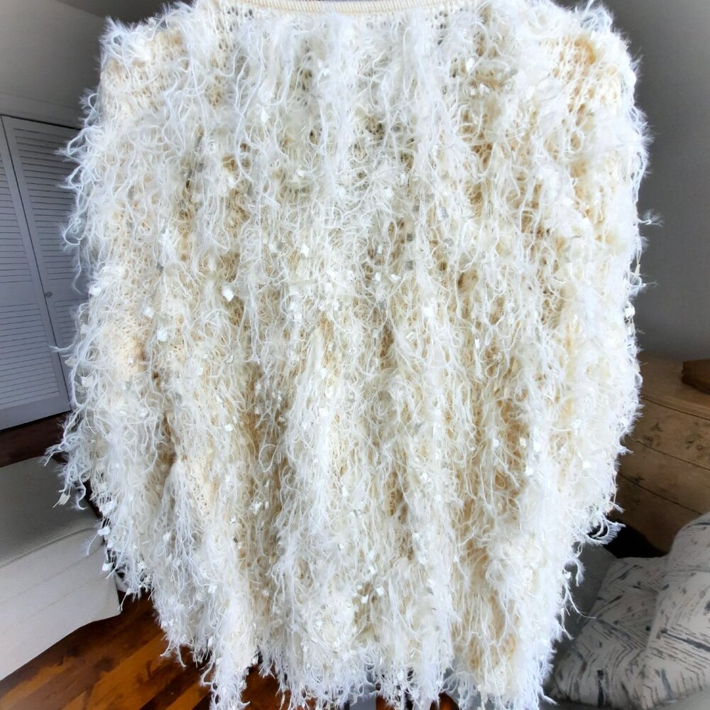Statement piece, Shaggy knit open front cardigan, boho chic, Nado - Picture 7 of 9